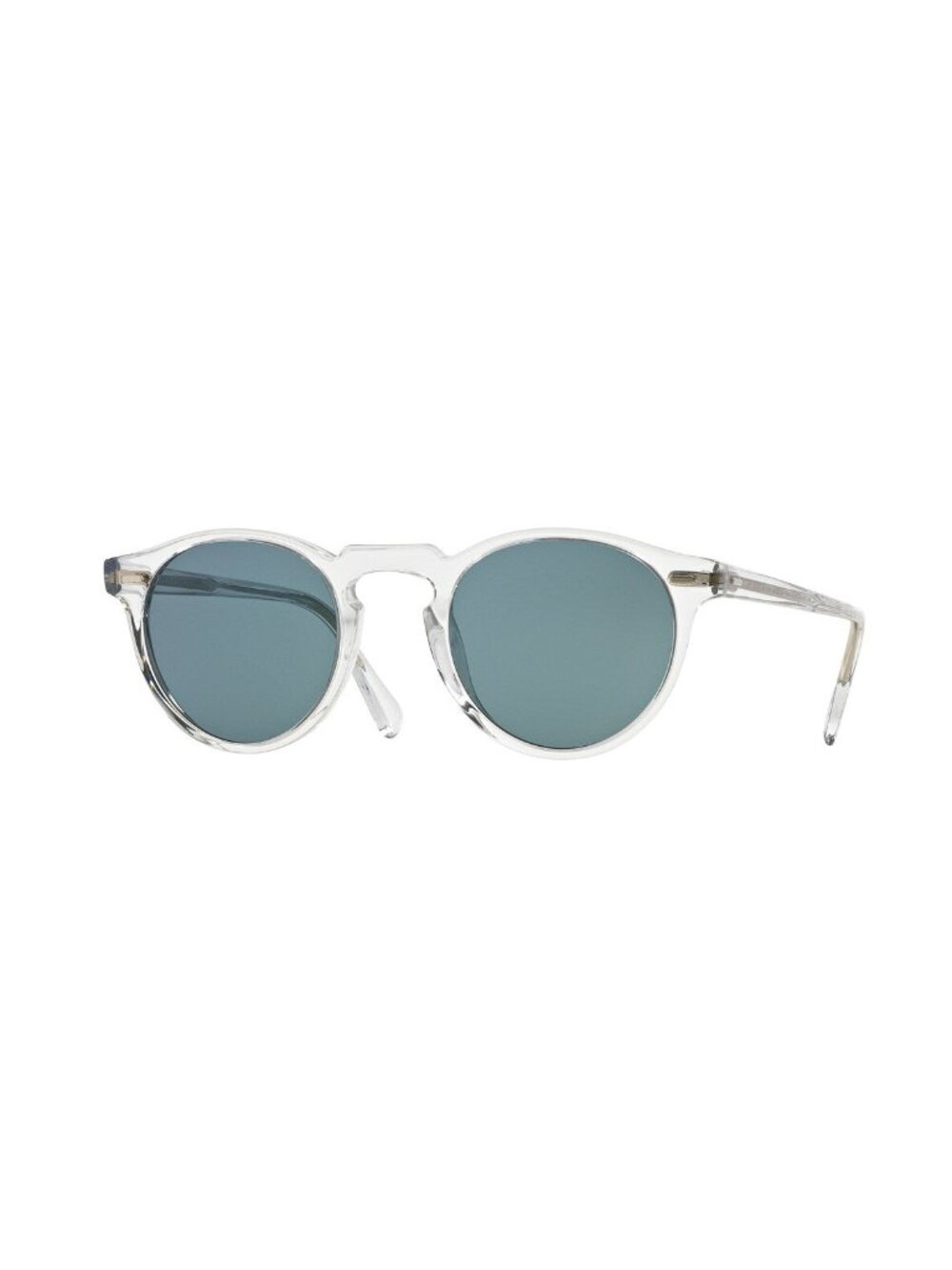 New Oliver Peoples Unisex Sunglasses Transparent Blue Lens Injected Frame PECK